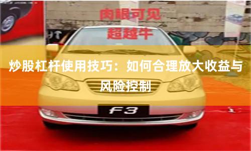 炒股杠杆使用技巧：如何合理放大收益与风险控制